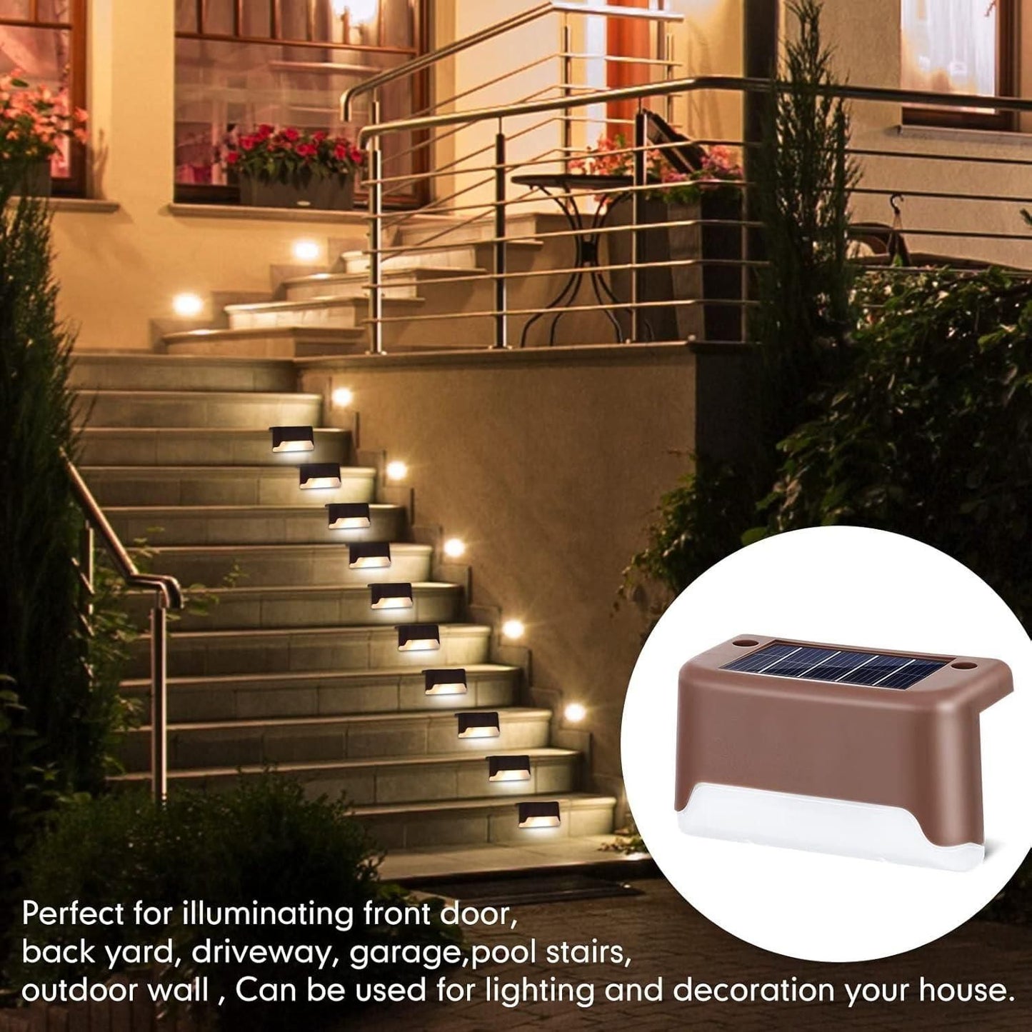 Solar Deck Lights Outdoor Combo ( Pack of 4)