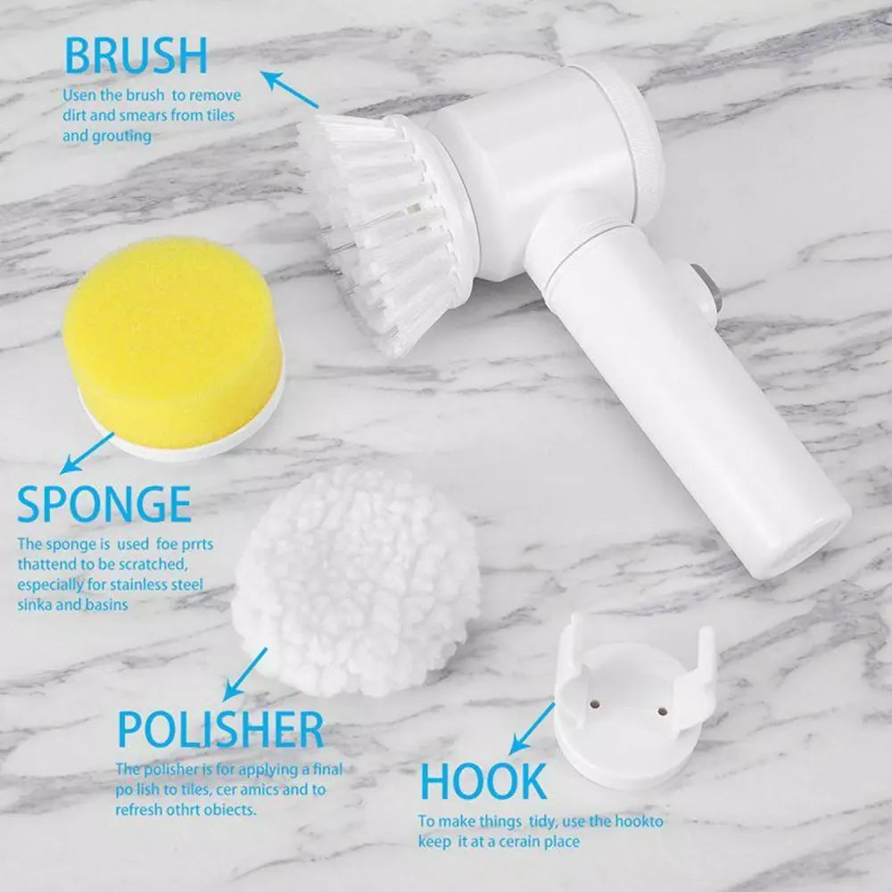 Electric Spin Scrubber 5-in-1