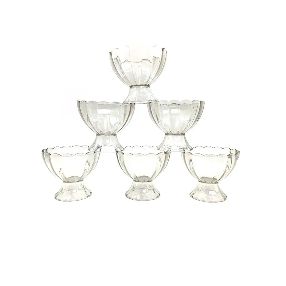 Glass Dessert Bowl Set – 6 Pcs