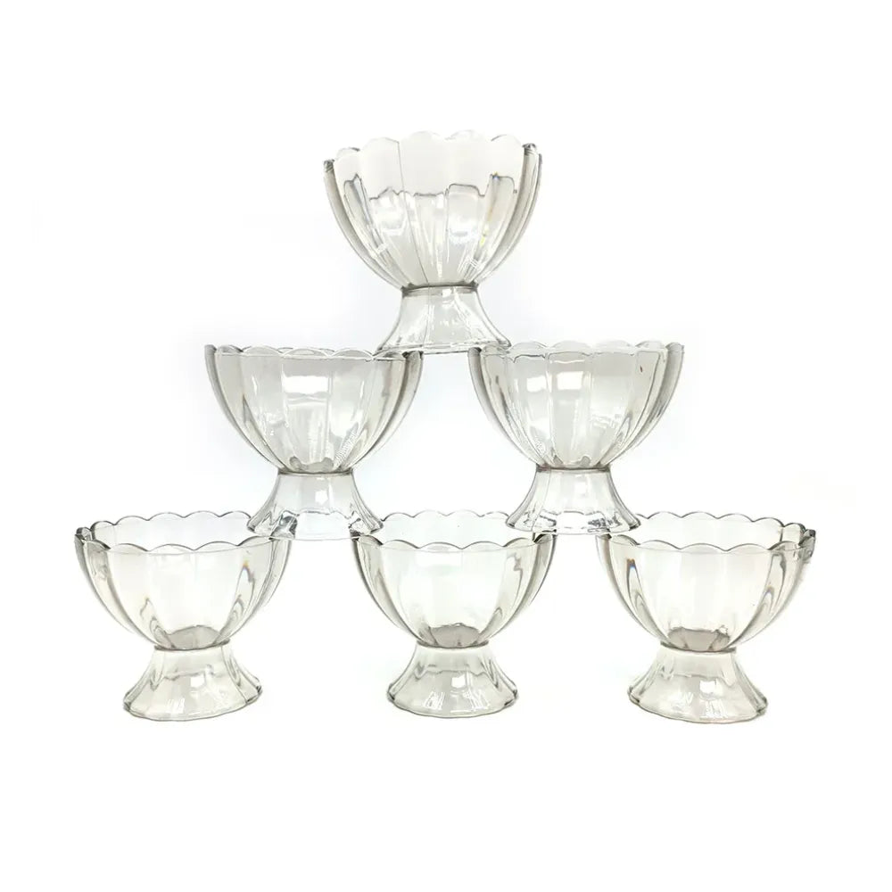 Glass Dessert Bowl Set – 6 Pcs